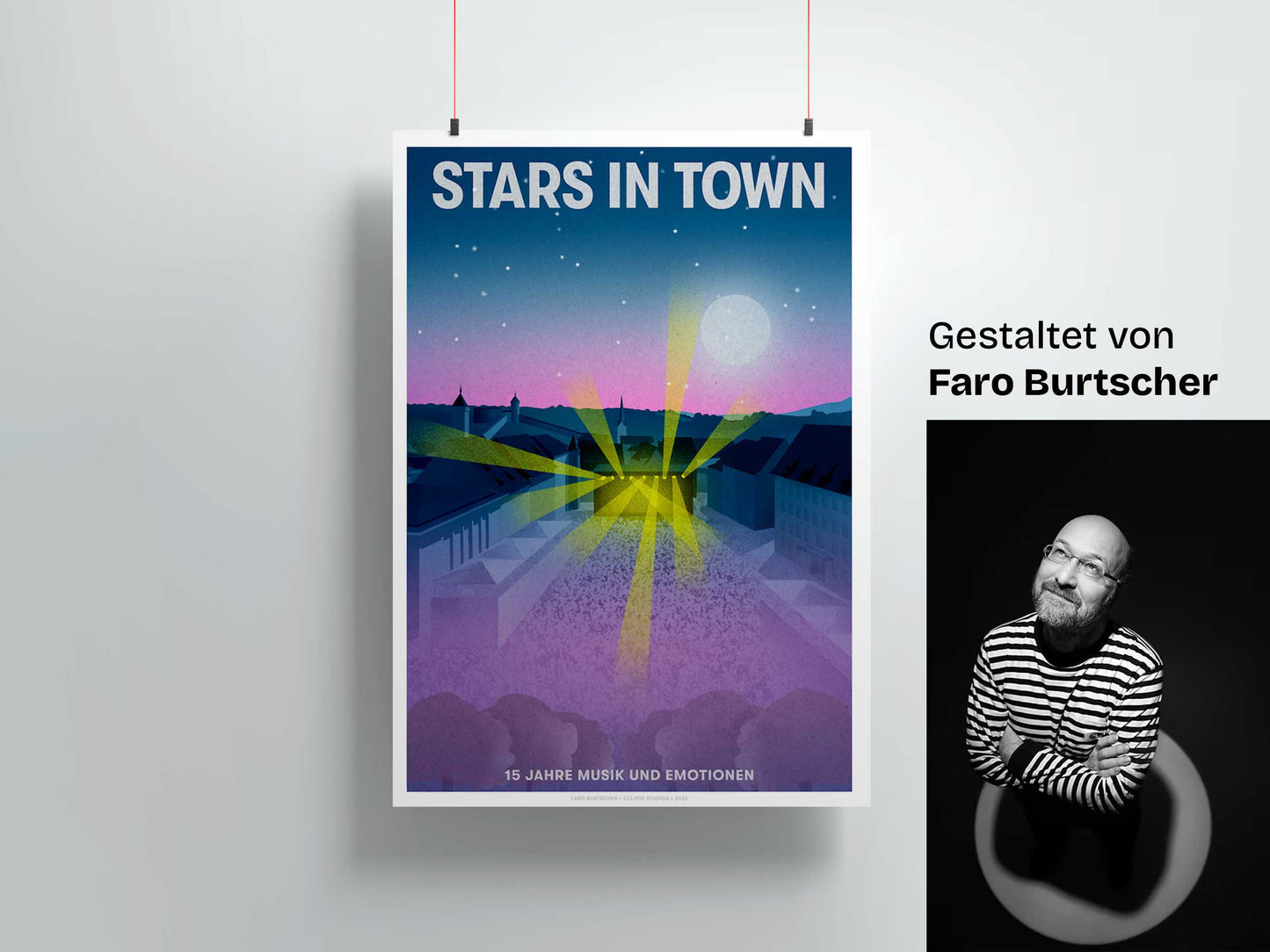 STARS IN TOWN JUBILÄUMS-POSTER – Exklusives Design von Faro Burtscher (Herrenacker)