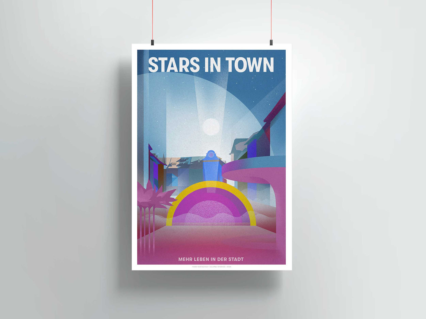 STARS IN TOWN JUBILÄUMS-POSTER – Exklusives Design von Faro Burtscher (Fronwagplatz)