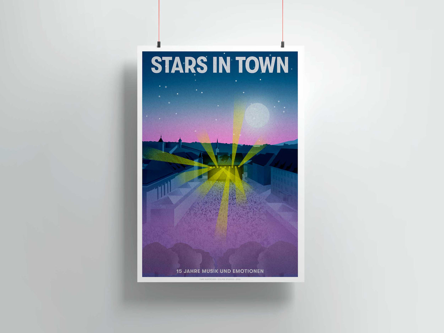 STARS IN TOWN JUBILÄUMS-POSTER – Exklusives Design von Faro Burtscher (Herrenacker)