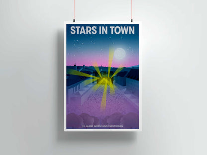 STARS IN TOWN JUBILÄUMS-POSTER – Exklusives Design von Faro Burtscher (Herrenacker)