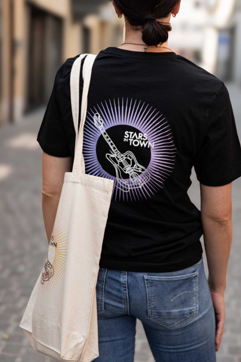 T-Shirt mit Gitarren-Design